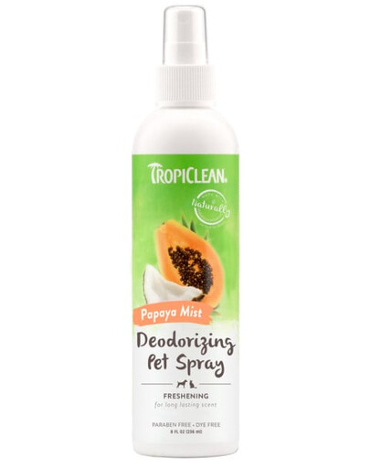 TROPICLEAN Papaya Mist spray odświeżający dla psa i kota 236ml