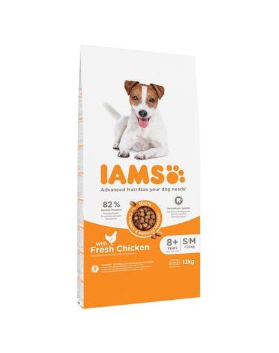 IAMS ProActive Health Mature & Senior All breeds Chicken 12 kg- karma sucha dla starszych psów ras małych i średnich