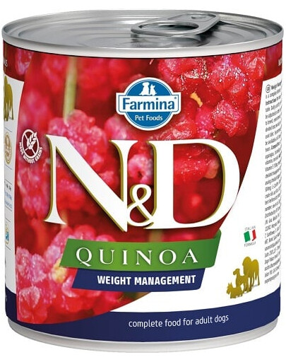 N&D Quinoa Dog Weight Management 285 g jagnięcina dla psów z nadwagą