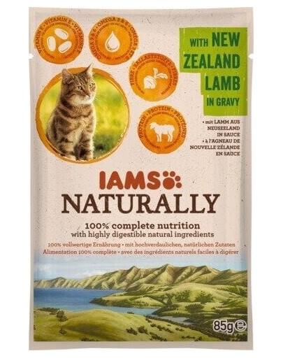 IAMS Naturally Adult Cat with New Zealand Lamb in Gravy 85 g karma mokra dla kota