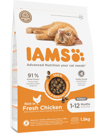 IAMS for Vitality Kitten Chicken 1,5 kg z kurczakiem dla kociąt - karma mokra