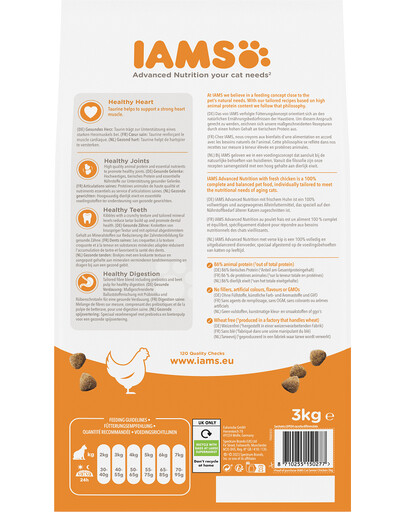 IAMS For Vitality Cat Senior Chicken 3 kg sucha akrma dla starszych kotów