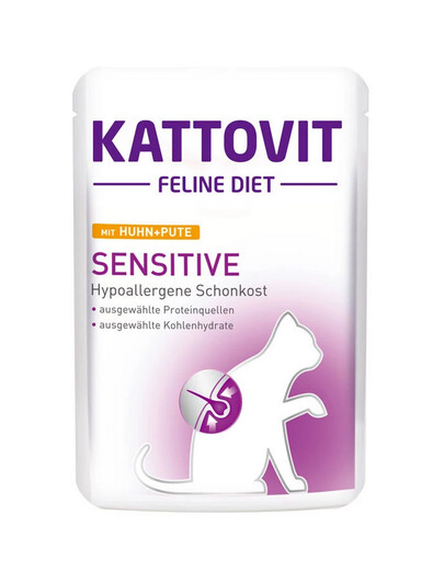 KATTOVIT Feline Diet Sensitive Kurczak i indyk 85 g