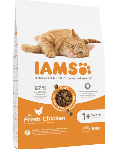 IAMS Cat Adult All Breeds Chicken 10 kg - sucha karma dla kotów