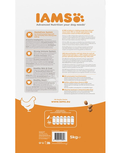 IAMS For Vitality Adult Small & Medium Breed Chicken, 5 kg - sucha karma dla dorosłych psów, ras małych i średnich, 5 kg