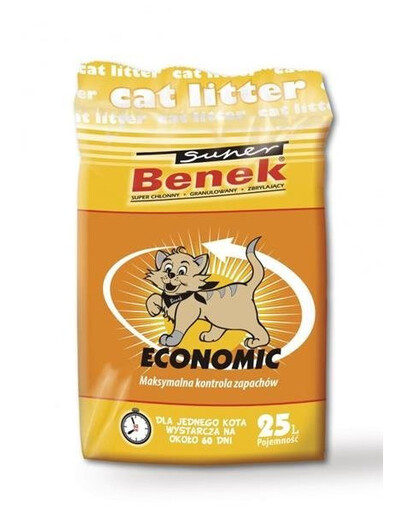 Certech Super Benek Economic 2x 25 l - zbrylający żwirek dla kotów (50 l)