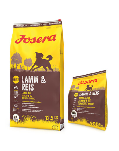 JOSERA Lamm&Reis 12,5kg dla dorosłych psów z jagnięciną + 900g GRATIS