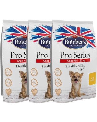 BUTCHER'S ProSeries Dog Dry z drobiem 3x800 g