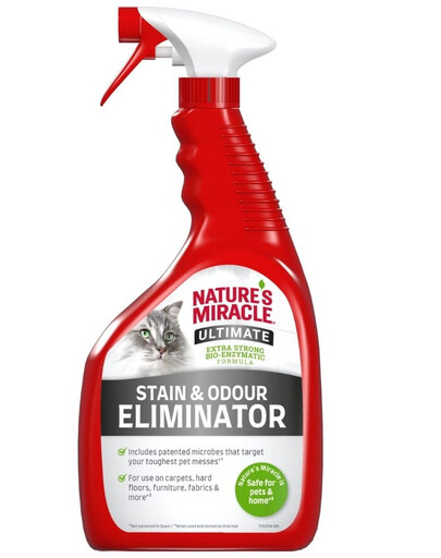 NATURE'S MIRACLE ULTIMATE Stain&Odour Remover Cat 946 ml środek do usuwania silnych zabrudzeń po kotach