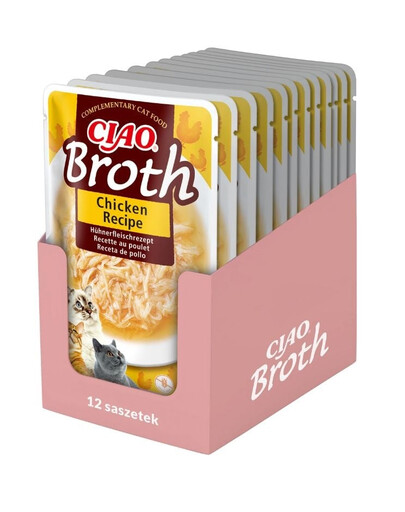 INABA CIAO Broth Chicken Recipe 12x40 g Bulion z kurczakiem dla kotów