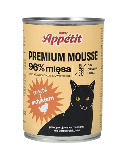 APPETIT PREMIUM Mousse z indykiem dla kota 400 g