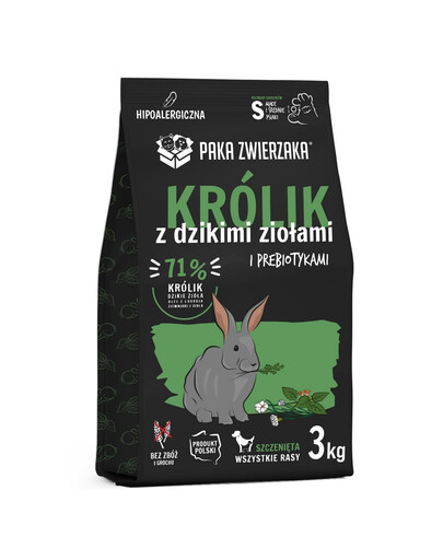 PAKA ZWIERZAKA Seventh Heaven Królik z dzikimi ziołami 3 kg sucha karma dla szczeniąt S