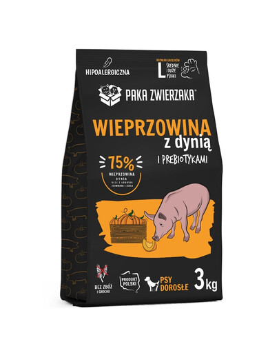 PAKA ZWIERZAKA Seventh Heaven Wieprzowina z dynią 3 kg sucha karma dla psów L