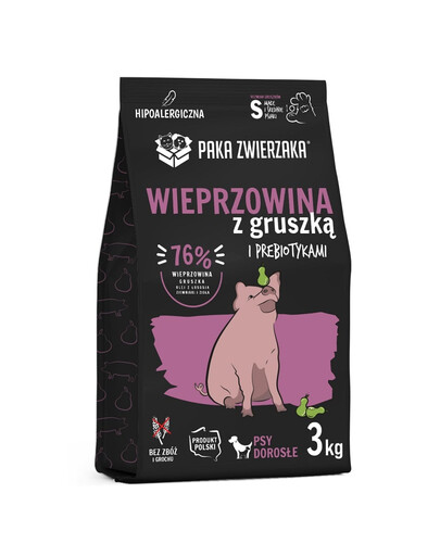 PAKA ZWIERZAKA Seventh Heaven Wieprzowina z gruszką 3 kg sucha karma dla psów S