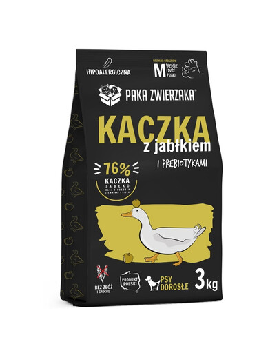 PAKA ZWIERZAKA Seventh Heaven Kaczka z jabłkiem 3 kg sucha karma dla psów M