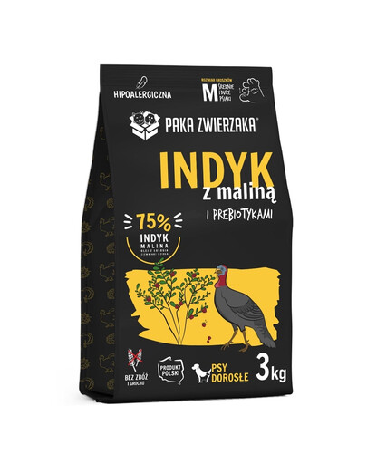 PAKA ZWIERZAKA Seventh Heaven Indyk z maliną 3 kg sucha karma dla psów M