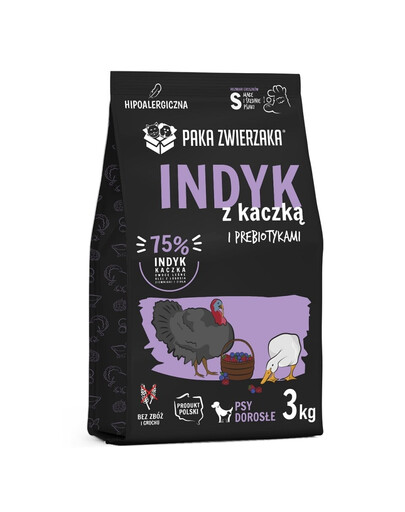 PAKA ZWIERZAKA Seventh Heaven  Indyk z kaczką 3 kg sucha karma dla psów S