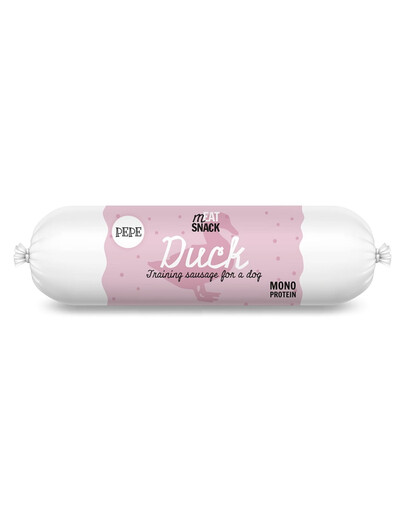 PAKA ZWIERZAKA PEPE Meat Snack Duck 200g kiełbaska z kaczki dla psów