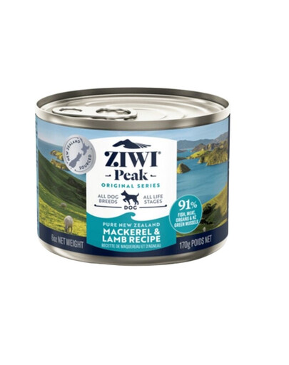 ZIWIPEAK Dog Original Series Mackerel and Lamb 170 g Makrela i Jagnięcina mokra karma dla psów