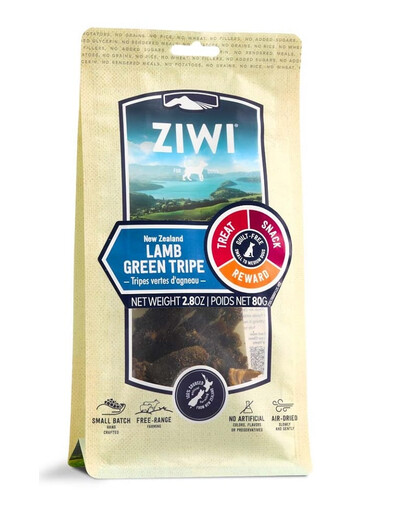 ZIWIPEAK Dog Treats Lamb Green Tripe 80 g Zielone żwacze jagnięce przysmaki dla psów