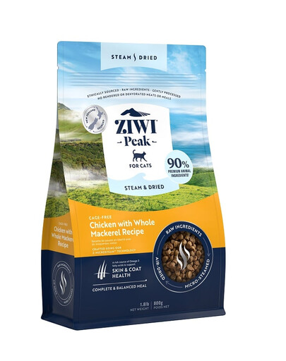 ZIWIPEAK Cat Steam & Dried Chicken 800 g Kurczak suszona karma dla kotów