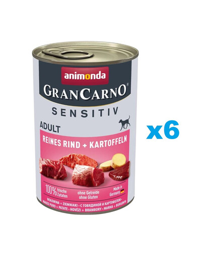 ANIMONDA Grancarno Sensitive wołowina z ziemniakami 6x400 g