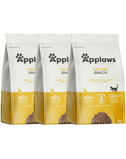 Applaws Complete Cat Food Adult Cat Chicken - sucha karma dla dorosłych kotów z kurczakiem 6 kg (3x2 kg)