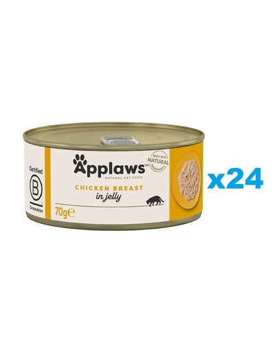 APPLAWS Natural Cat Food Kitten Chicken Breast 24x70 gmokra karma dla kociąt kurczak w galaretce dla kotów