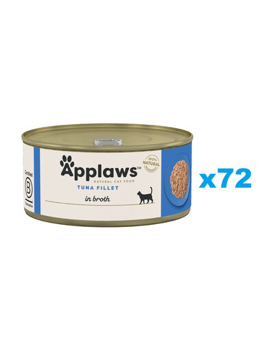 APPLAWS Natural Cat Food Tuna Fillet in Broth 72x70 g filet z tuńczyka w bulionie dla kotów