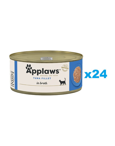 APPLAWS Natural Cat Food Tuna Fillet in Broth 24x70 g filet z tuńczyka w bulionie dla kotów