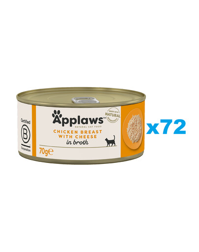 Applaws Natural Cat Food Chicken & Cheese 72x70 g mokra karma dla kotów kurczak z serem