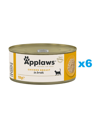 Applaws Natural Cat Food Chicken Breast 6x156 g mokra karma dla kotów z kurczakiem w bulionie