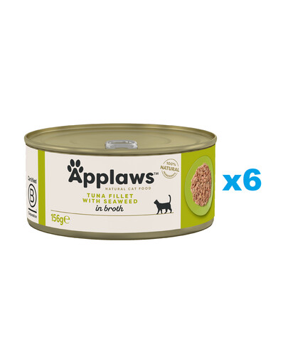 Applaws Natural Cat Food Tuna Fillet with Seaweed 6x156 g mokra karma dla kotów tuńczyk z wodorostami w bulionie