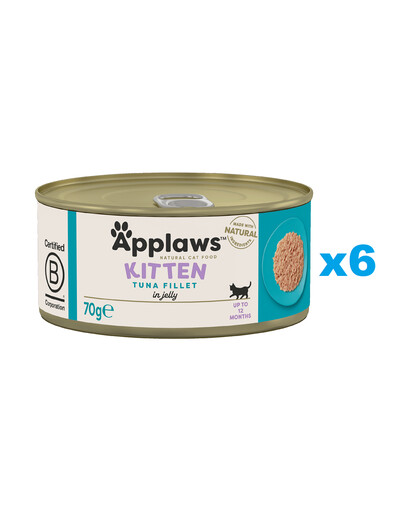 APPLAWS Cat Kitten Tuna in Broth 6x70 g mokra karma z tuńczykiem w bulionie dla kociąt