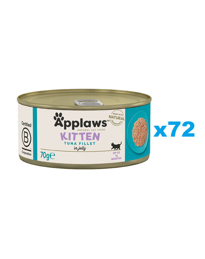 APPLAWS Natural Cat Food Kitten Tuna in Broth 72x70 g mokra karma z tuńczykiem w bulionie dla kociąt