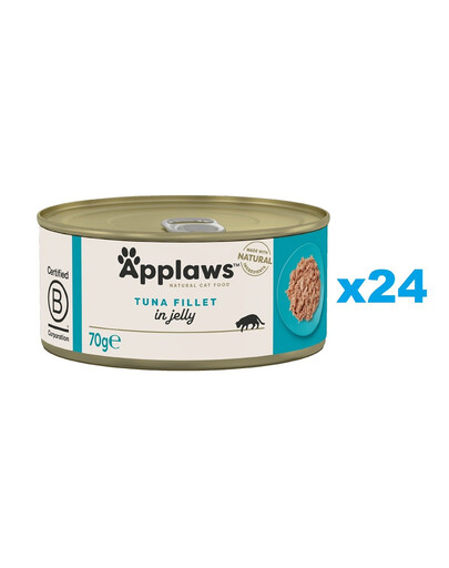 APPLAWS Natural Cat Food Tuna Fillet in Jelly 24x70g tuńczyk w galarecie dla kotów