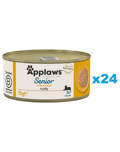 APPLAWS Natural Cat Food Senior Chicken in Jelly 24x70 g kurczak w galaretce dla starszych kotów