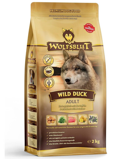 WOLFSBLUT Wild Duck Large Breed Adult 12,5 kg karma z kaczką dla psów dużych ras