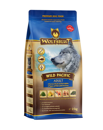 WOLFSBLUT Wild Pacific Adult 12,5 kg karma z rybami i ziemniakami dla psów