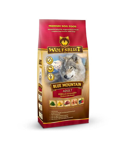 WOLFSBLUT Adult Blue Mountain 12,5 kg karma z dziczyzną i królikiem dla psów