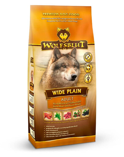 WOLFSBLUT Wide Plain Large Breed Adult 12,5 kg karma z koniną i słodkimi ziemniakami dla psów alergików dużych ras