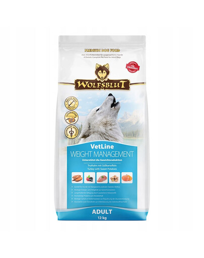 WOLFSBLUT VetLine Weight Management 12 kg weterynaryjna karma do kontroli masy ciała dla psów