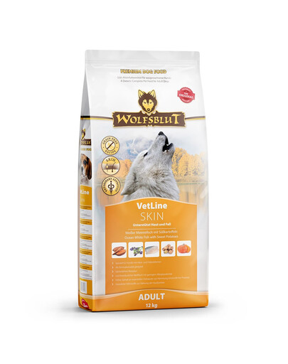 WOLFSBLUT VetLine Skin & Coat 12 kg weterynaryjna karma wspierająca skórę i sierść u psów