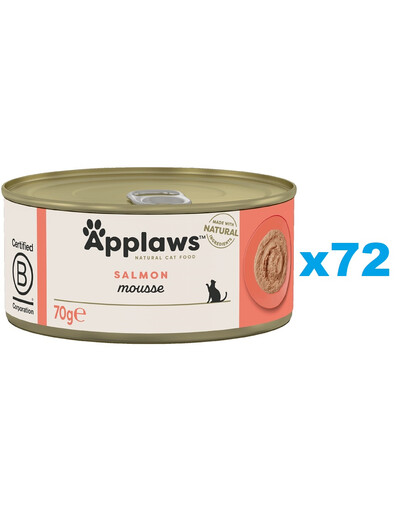 APPLAWS Cat Adult Mousse Salmon mus z łososiem 72x70 g