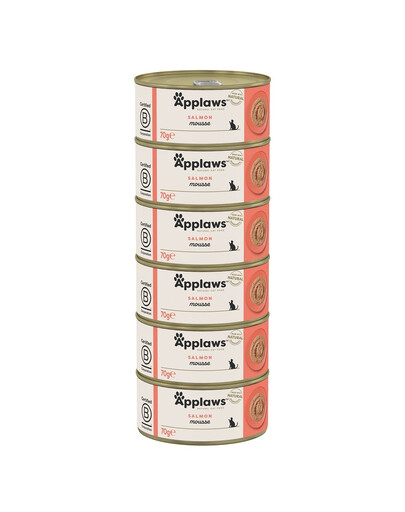 APPLAWS Cat Adult Mousse Salmon mus z łososiem 6x70 g