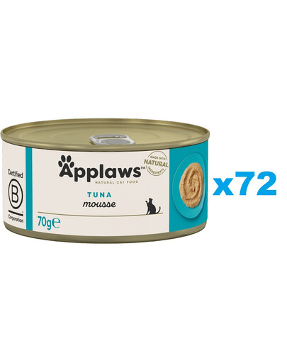 APPLAWS Cat Adult Mousse Tuna mus z tuńczykiem 72x70 g