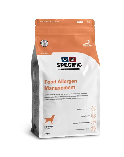 SPECIFIC Dog Food Allergen Management CDD-HY hydrolizowana karma weterynaryjna dla wszystkich psów z alergią pokarmową 2 kg