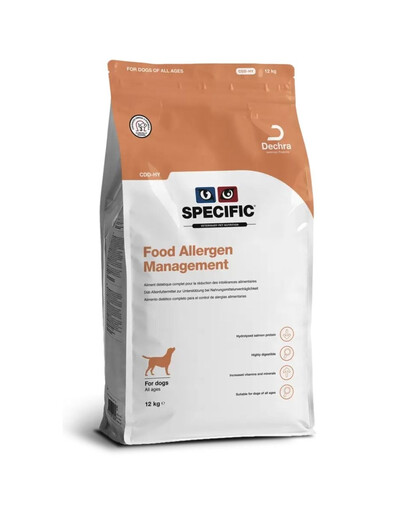 SPECIFIC Dog Food Allergen Management CDD-HY hydrolizowana karma weterynaryjna dla wszystkich psów z alergią pokarmową 12 kg