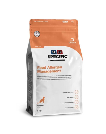 SPECIFIC Cat Food Allergen Management FDD-HY karma weterynaryjna dla kociąt i kotów dorosłych z alergią pokarmową 2 kg