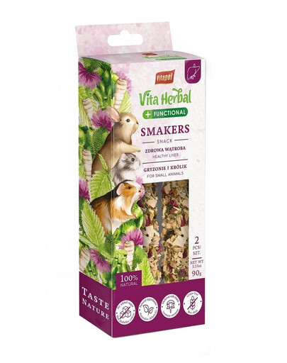 VITAPOL Vita Herbal Functional Smakers zdrowa wątroba 90 g przysmak wspierający zdrowie wątroby u gryzoni i królików